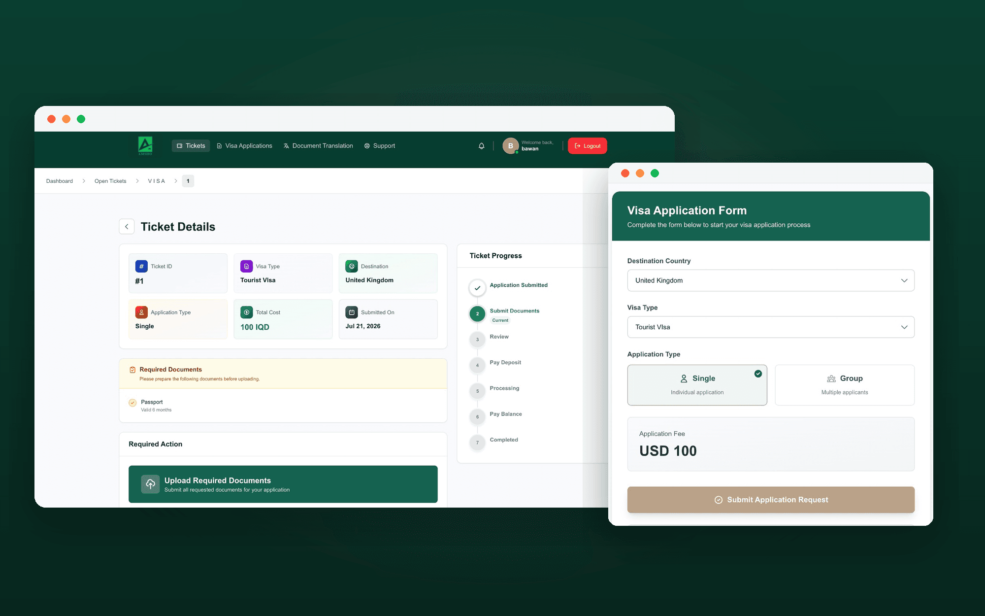 Taking visa applications and translations online